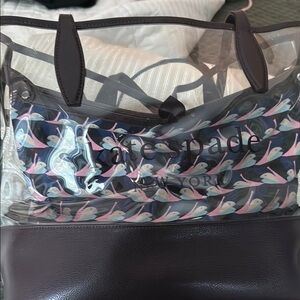 Kate Spade Burgundy and Pink Women's beach Bag